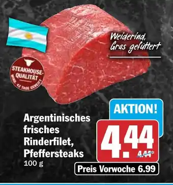 HIT Argentinisches frisches Rinderfilet, Pfeffersteaks Angebot