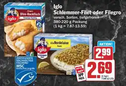 HIT Iglo Schlemmer-Filet oder Filegro Angebot