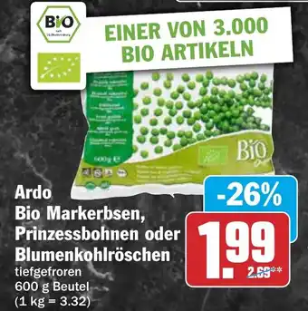 HIT Ardo Bio Markerbsen, Prinzessbohnen oder Blumenkohlröschen Angebot