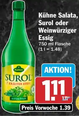 HIT Kühne Salata, Surol oder Weinwürziger Essig Angebot