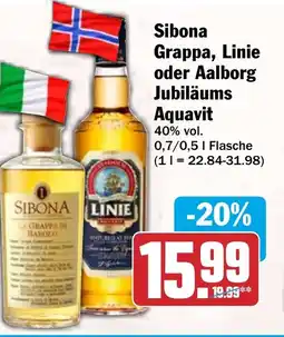 HIT Sibona Grappa, Linie oder Aalborg Jubiläums Aquavit Angebot