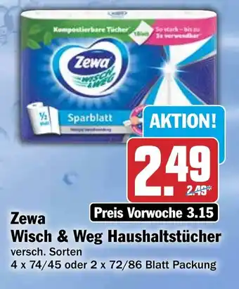 HIT Zewa Wisch & Weg Haushaltstücher Angebot