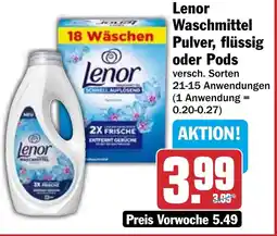 HIT Lenor Waschmittel Pulver, flüssig oder Pods Angebot