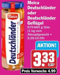 HIT Meica Deutschländer oder Deutschländer Geflügel Angebot