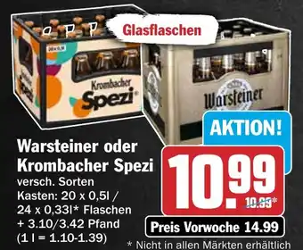 HIT Warsteiner oder Krombacher Spezi Angebot