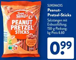 Aldi Süd SUNSNACKS Peanut Pretzel-Sticks Angebot