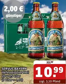 Getränke Quelle SERVUS BAYERN Hefeweissbier Hell Angebot