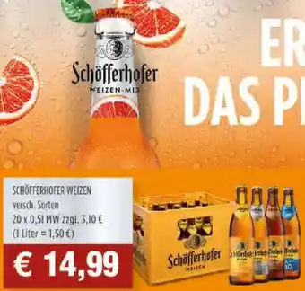 Getränke Quelle Schöfferhofer weizen Angebot