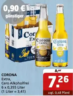 Getränke Quelle CORONA Extra, Cero Alkoholfrei Angebot