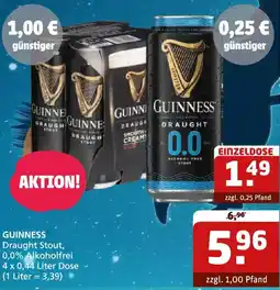 Getränke Quelle GUINNESS Draught Stout, 0,0% Alkoholfrei Angebot