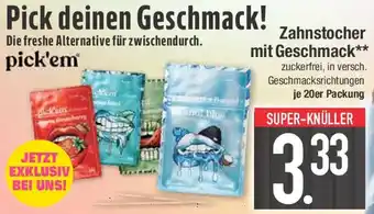 E-Center Zahnstocher mit Geschmack Angebot
