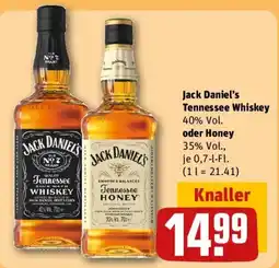 REWE Jack Daniel's Tennessee Whiskey oder Honey Angebot