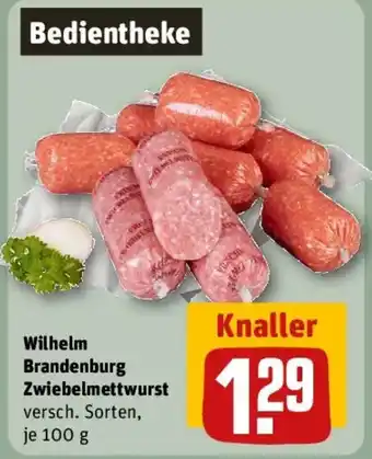 REWE Wilhelm Brandenburg Zwiebelmettwurst Angebot