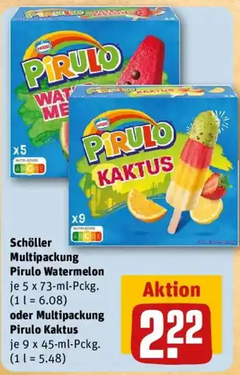 REWE Schöller Multipackung Pirulo Watermelon oder Multipackung Pirulo Kaktus Angebot