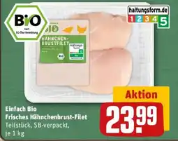 REWE Einfach Bio Frisches Hähnchenbrust-Filet Angebot