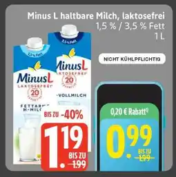 Edeka Minus L haltbare Milch laktosefrei Angebot