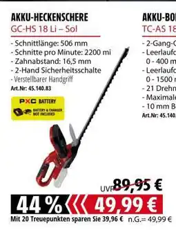Edeka AKKU-HECKENSCHERE GC-HS 18 Li - Sol Angebot