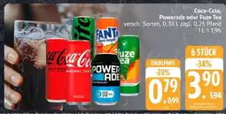 Edeka Coca-Cola, Powerade oder Fuze Tea Angebot