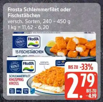 Edeka FROSTA Schlemmerfilet oder Fischstäbchen Angebot