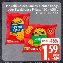 Edeka Mc Cain Golden Smiles, Golden Longs oder Steakhouse Frites Angebot