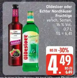 Edeka Oldesloer oder Echter Nordhäuser Fruchtige Angebot