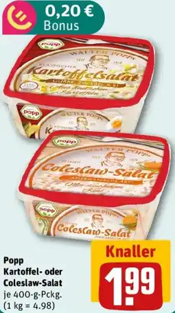 REWE Popp Kartoffel oder Coleslaw-Salat Angebot
