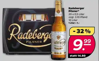 NETTO Radeberger Pilsner 20 x 0,5 L Angebot