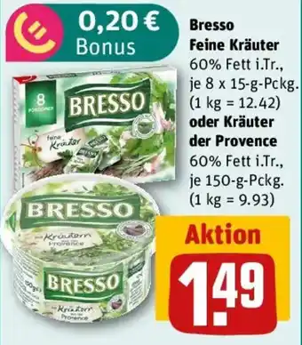 REWE Bresso Feine Kräuter oder Kräuter der Provence Angebot