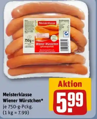 REWE Meisterklasse Wiener Würstchen Angebot
