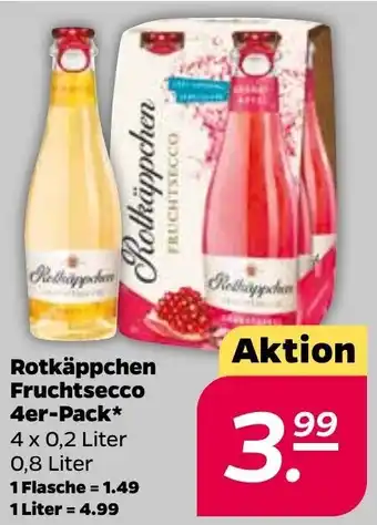 NETTO Rotkäppchen Fruchtsecco 4er Pack 4 x 0,2 L Angebot