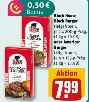 REWE Block House Block Burger oder American Burger Angebot