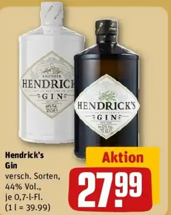 REWE Hendrick's Gin Angebot