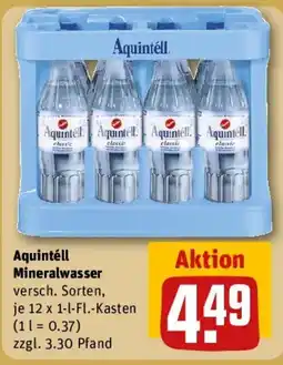 REWE Aquintéll Mineralwasser Angebot