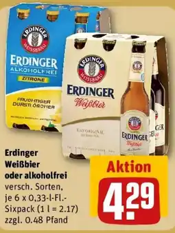 REWE Erdinger Weißbier oder alkoholfrei Angebot