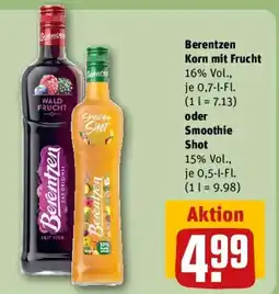 REWE Berentzen Korn mit Frucht oder Smoothie Shot Angebot
