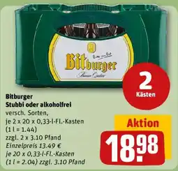 REWE Bitburger Stubbi oder alkoholfrei Angebot
