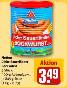 REWE Metten dicke sauerländer bockwurst Angebot