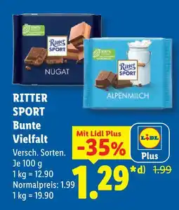 Lidl Ritter sport nugat Angebot