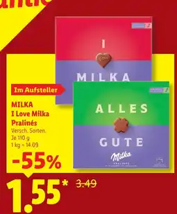 Lidl Milka i love milka pralinés Angebot