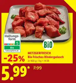 Lidl Bio frisches rindergulasch Angebot