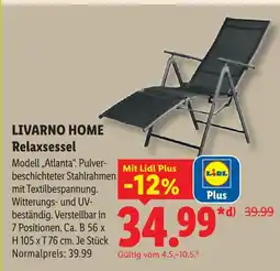 Lidl Livarno home relaxsessel modell 'atlanta' Angebot