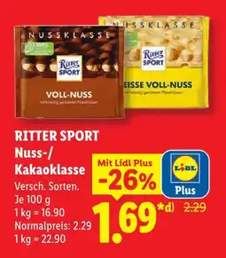 Lidl Ritter sport voll-nuss Angebot