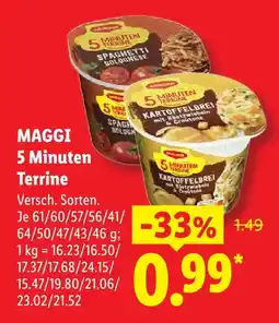Lidl Maggi 5 minuten terrine spaghetti bolognese Angebot