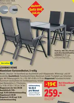 Lidl Livarno home aluminium-gartenmöbelset Angebot