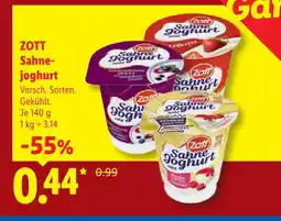Lidl Zott sahnejoghurt mild erdbeere Angebot