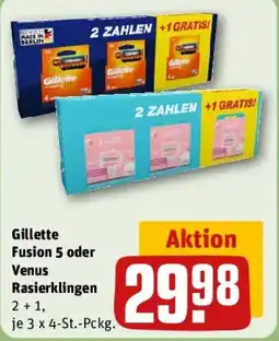 REWE Gillette Fusion 5 oder Venus Rasierklingen Angebot