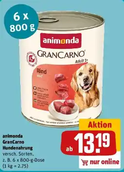 REWE Animonda grancarno hundenahrung Angebot