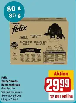 REWE Felix Tasty Shreds Katzennahrung Angebot