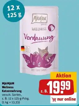 REWE MjAMjAM Wellness Katzennahrung Angebot