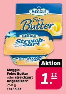 NETTO Meggle Feine Butter oder streichzart ungesalzen Angebot